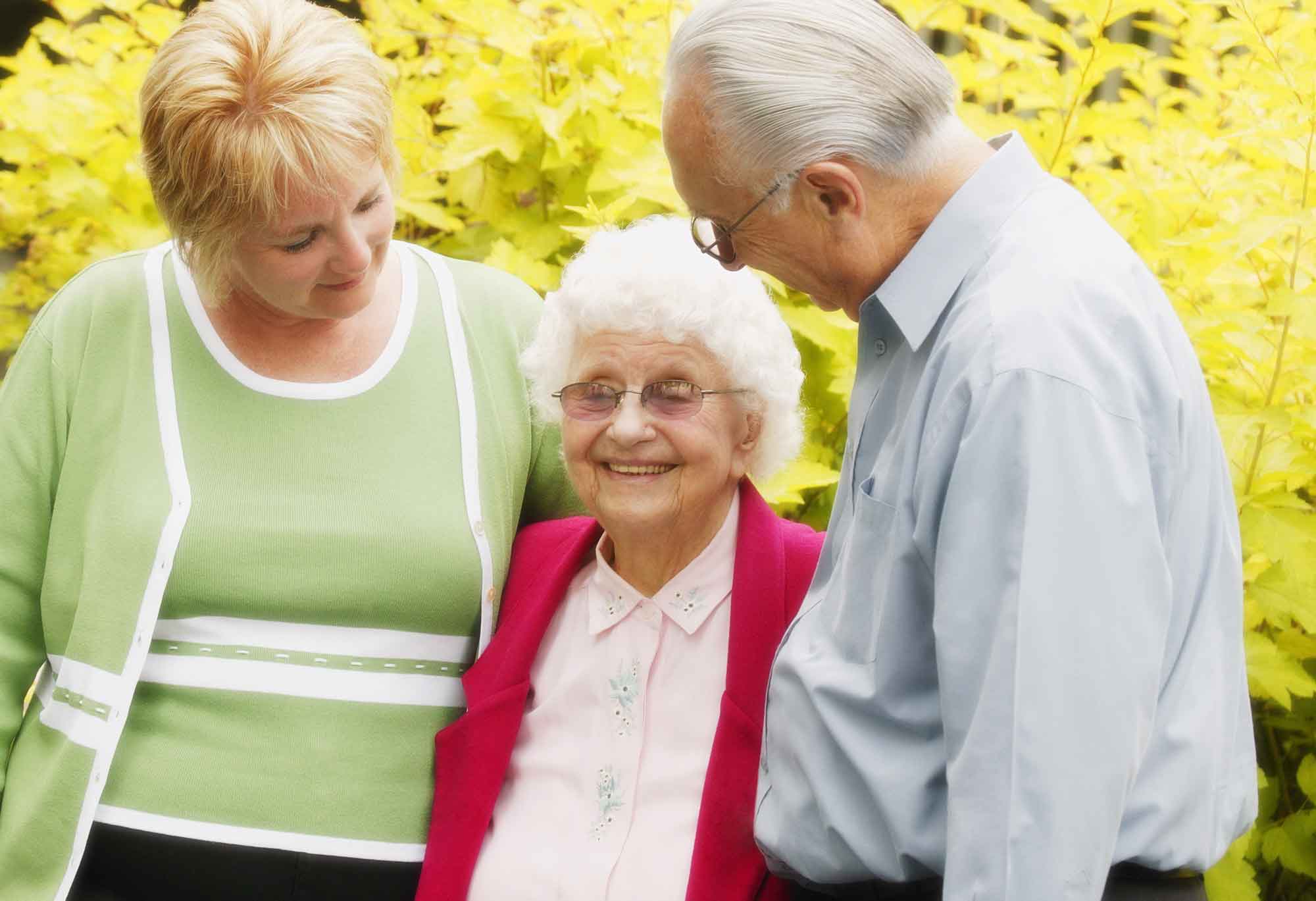 Couple adoring a senior